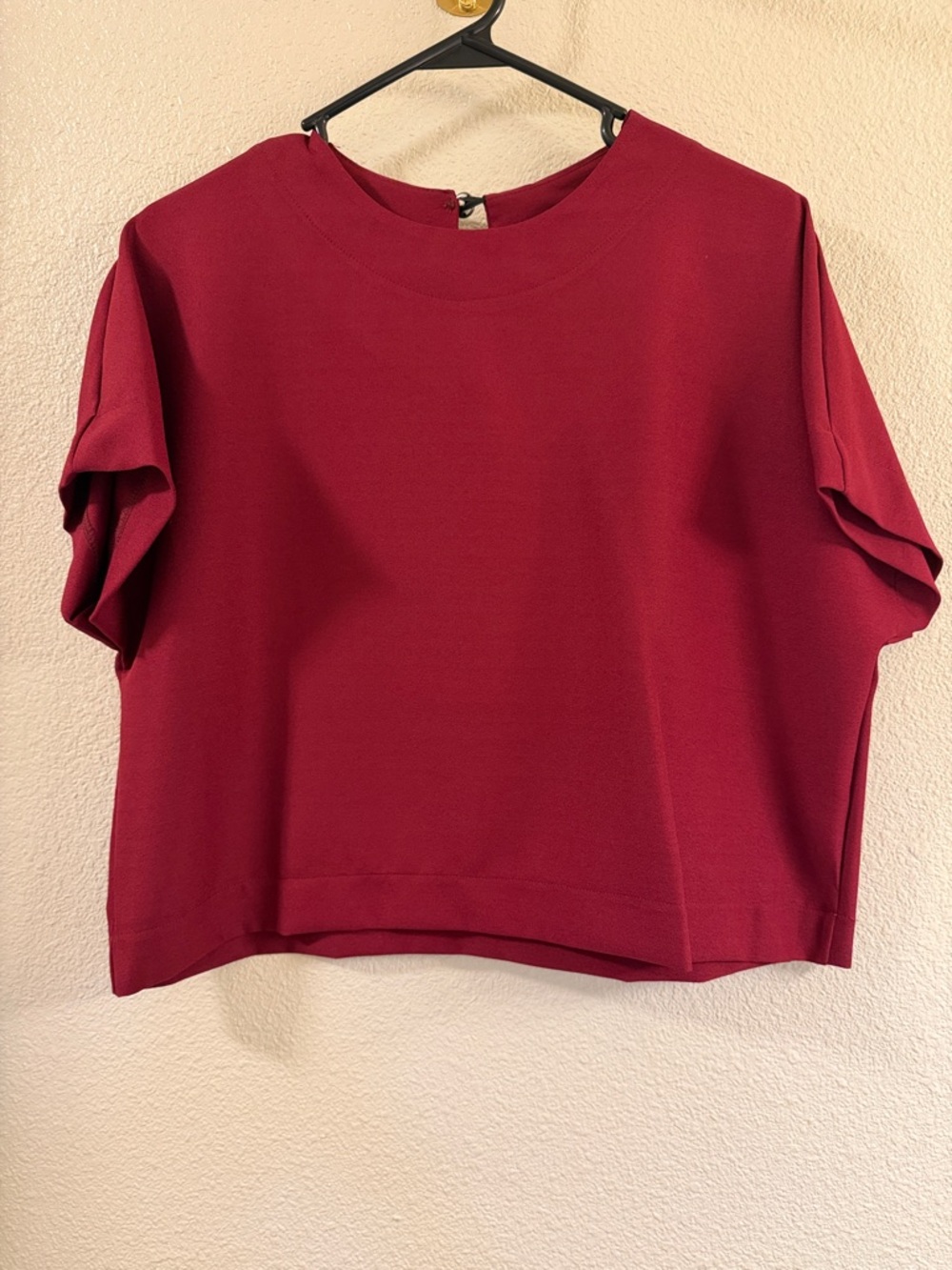 Women’s Short Sleeve Boxy Tee - Burgundy